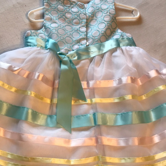 SOLD XP -NEW Exquisite Easter Dress satin,chiffon - Picture 4 of 6